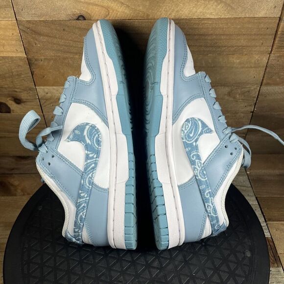 Nike Womens Size 6 Shoes Dunk Low Blue Paisley Sneakers Lace Up DH4401-101 - Picture 8 of 10